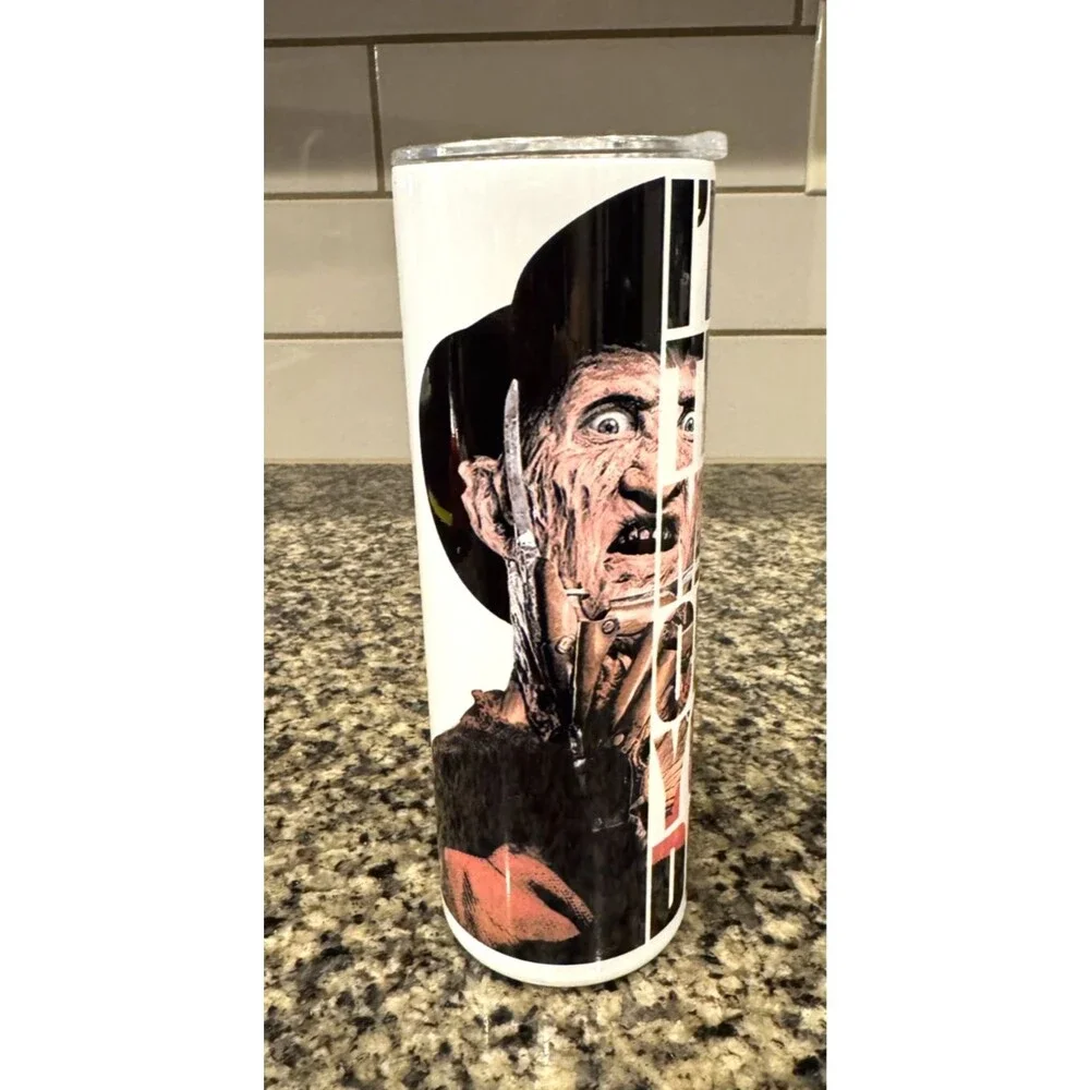 A Nightmare on Elm Street 20oz Skinny Tumbler “Im the man of your dreams